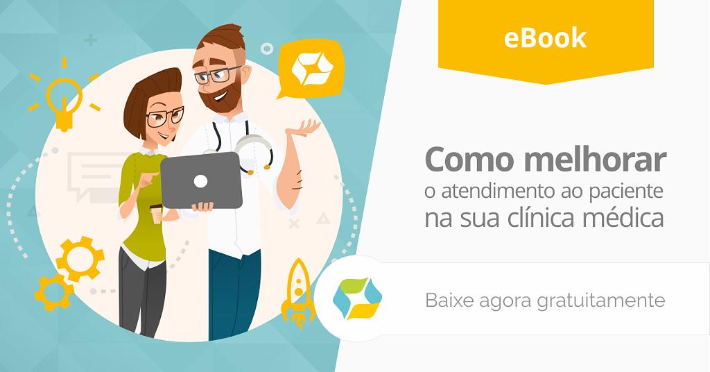 Banner de eBook do MedicalBox sobre como melhorar o atendimento ao paciente em clínicas médicas.